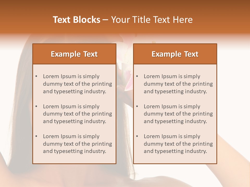 Female Relaxation Caucasian PowerPoint Template