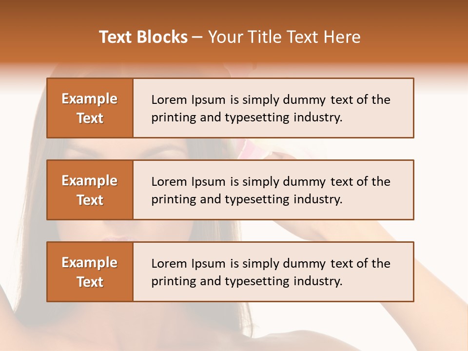 Female Relaxation Caucasian PowerPoint Template