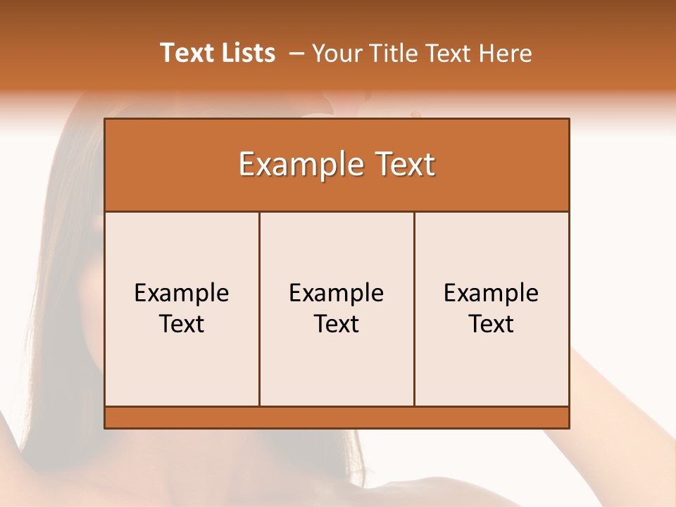 Female Relaxation Caucasian PowerPoint Template