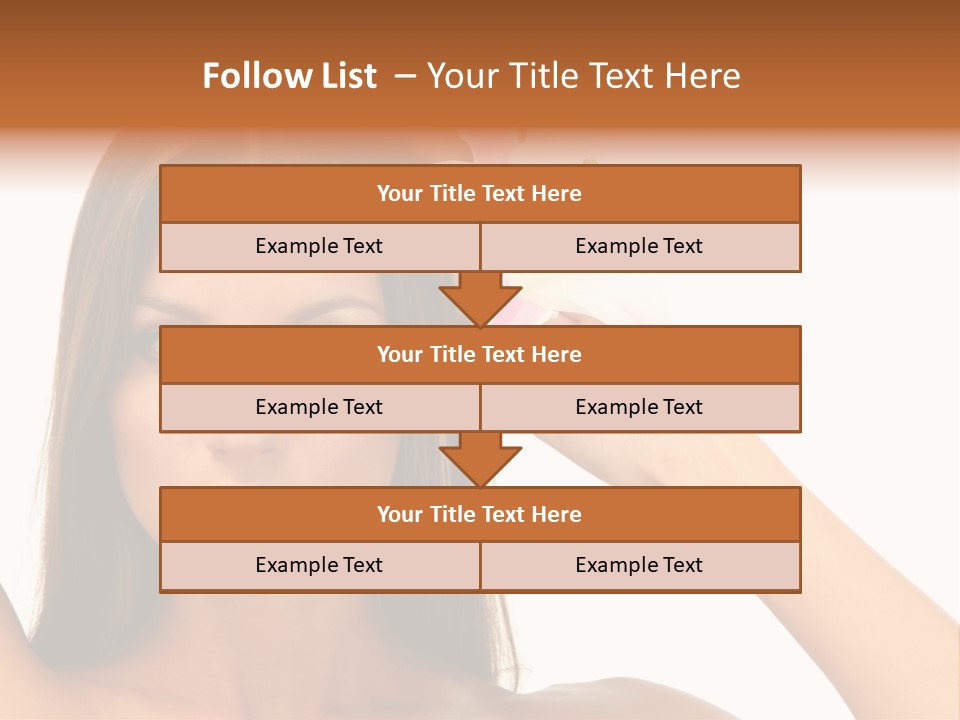 Female Relaxation Caucasian PowerPoint Template