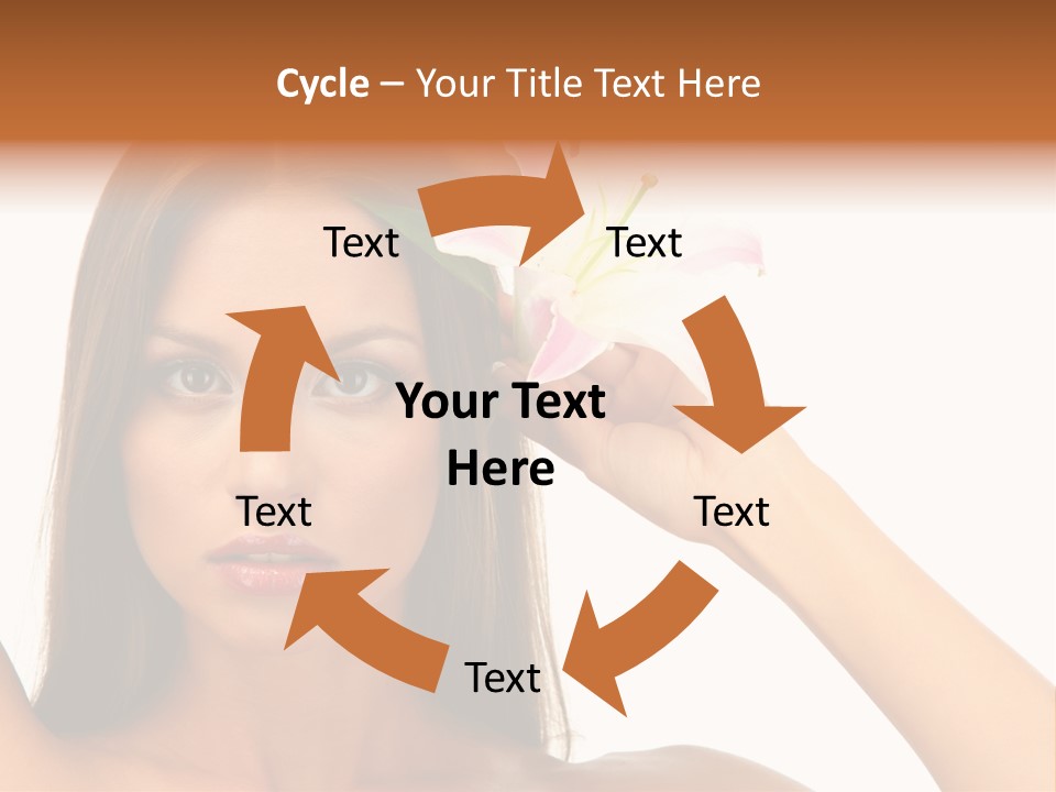 Female Relaxation Caucasian PowerPoint Template