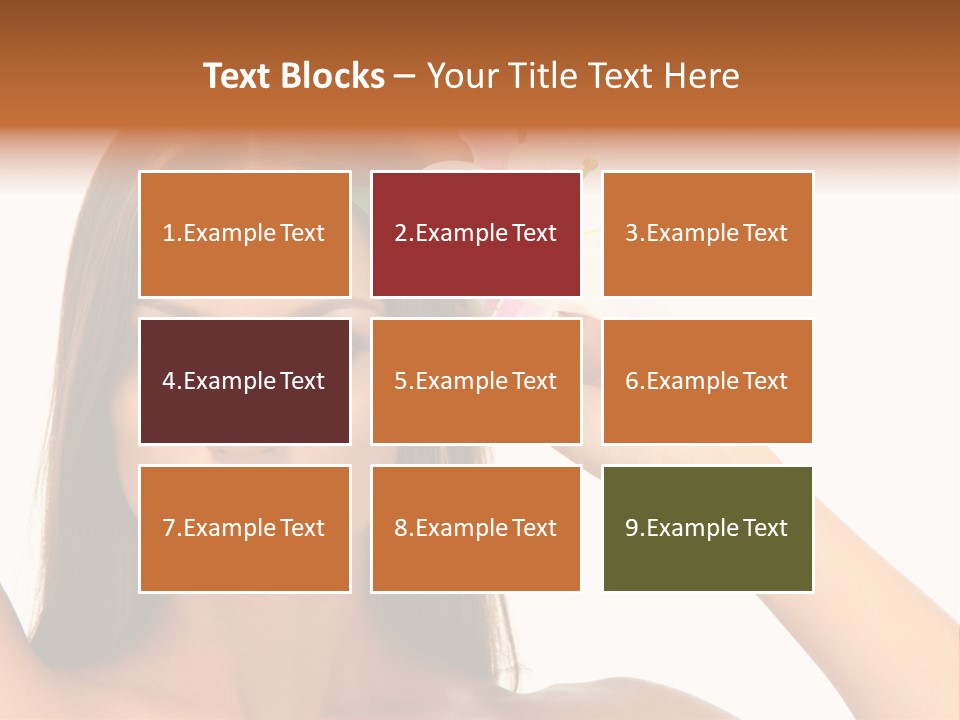 Female Relaxation Caucasian PowerPoint Template