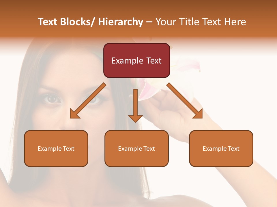 Female Relaxation Caucasian PowerPoint Template