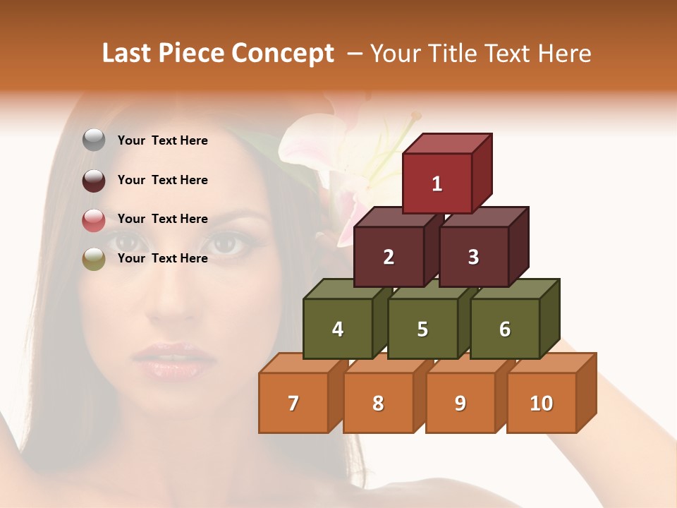 Female Relaxation Caucasian PowerPoint Template