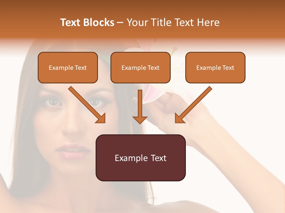 Female Relaxation Caucasian PowerPoint Template