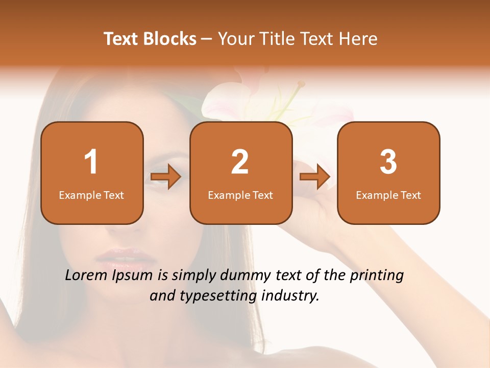 Female Relaxation Caucasian PowerPoint Template