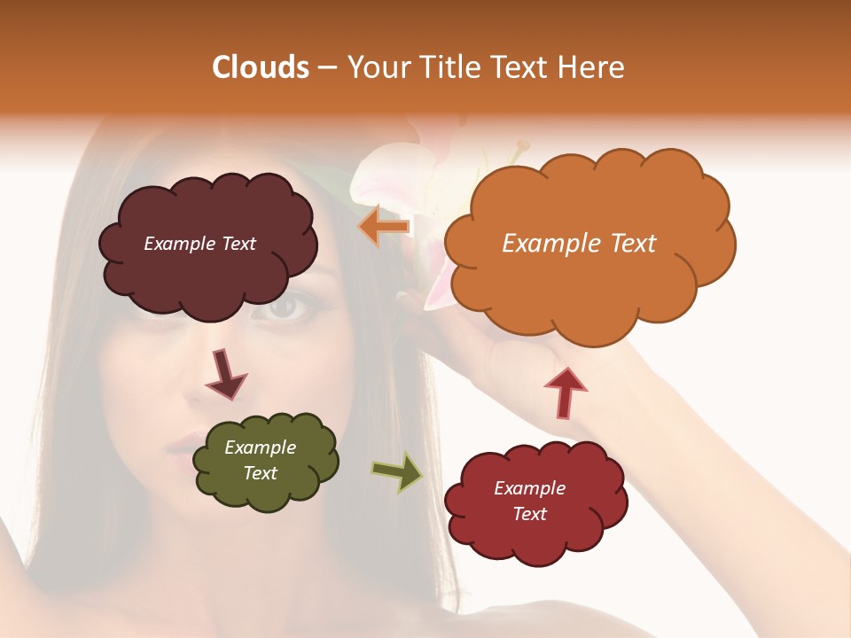 Female Relaxation Caucasian PowerPoint Template