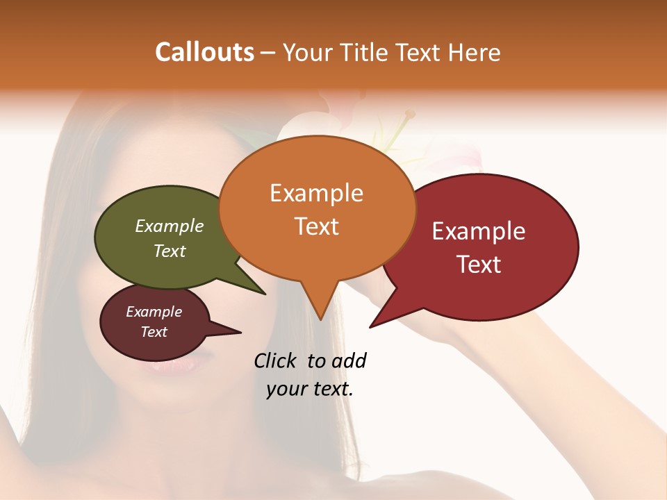 Female Relaxation Caucasian PowerPoint Template