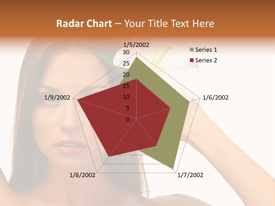 Female Relaxation Caucasian PowerPoint Template