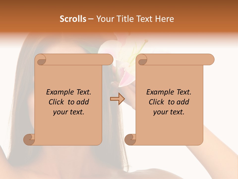 Female Relaxation Caucasian PowerPoint Template