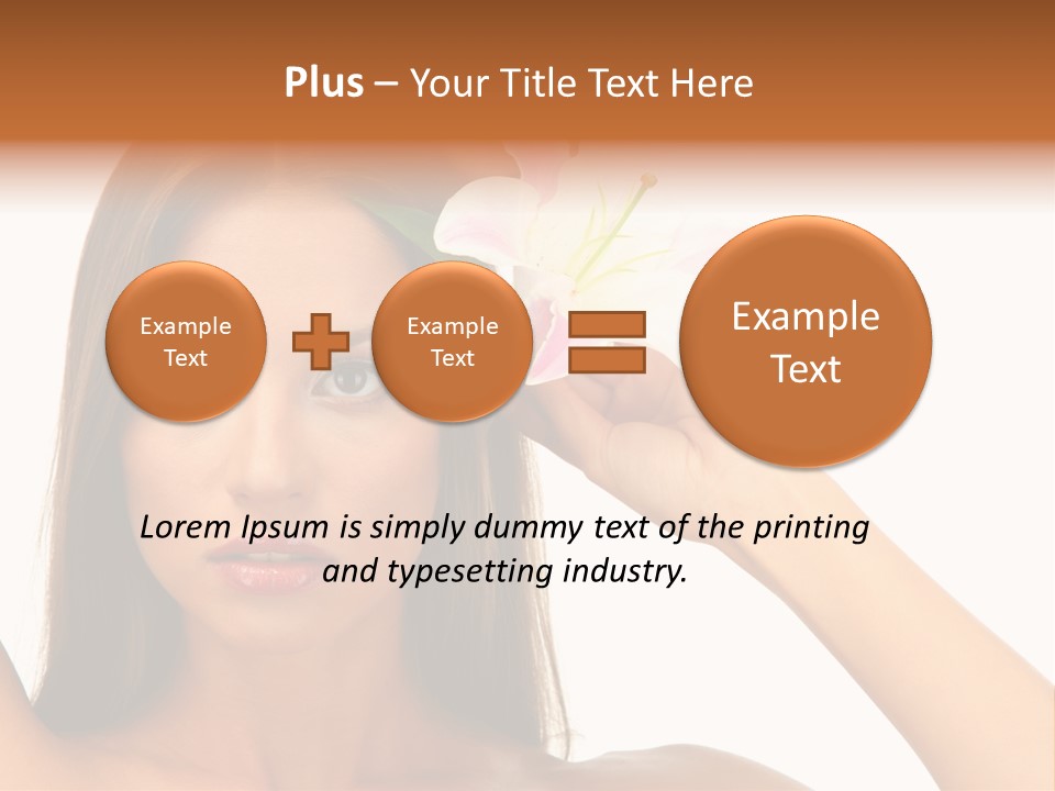 Female Relaxation Caucasian PowerPoint Template