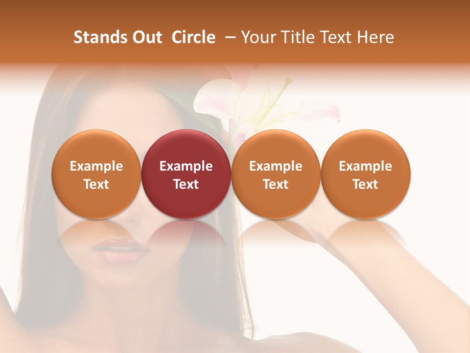 Female Relaxation Caucasian PowerPoint Template