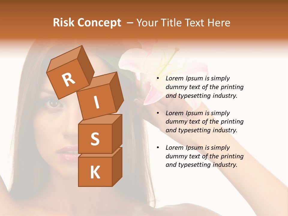 Female Relaxation Caucasian PowerPoint Template