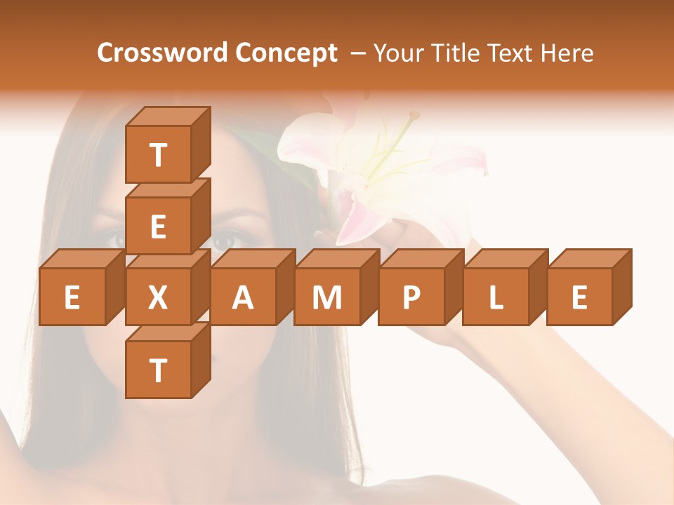 Female Relaxation Caucasian PowerPoint Template