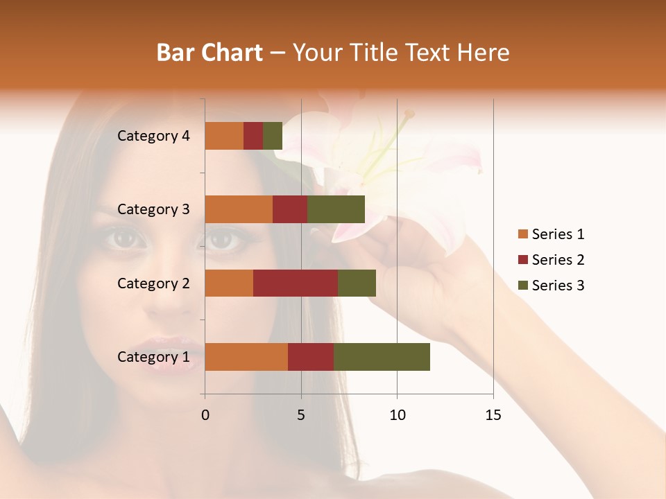 Female Relaxation Caucasian PowerPoint Template