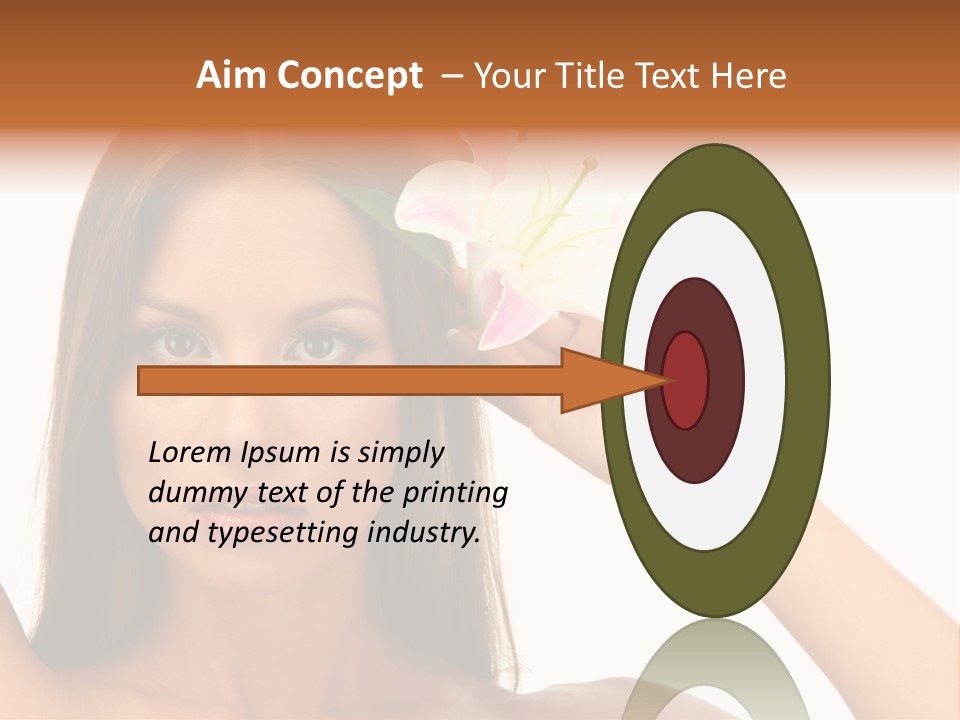 Female Relaxation Caucasian PowerPoint Template