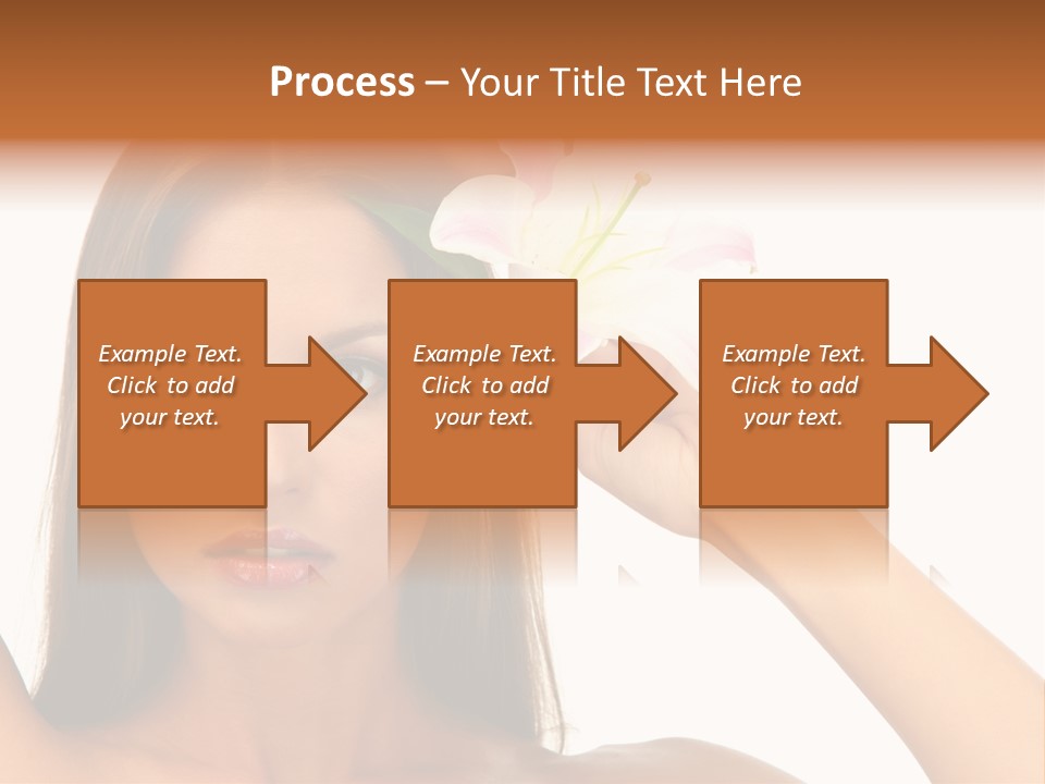 Female Relaxation Caucasian PowerPoint Template