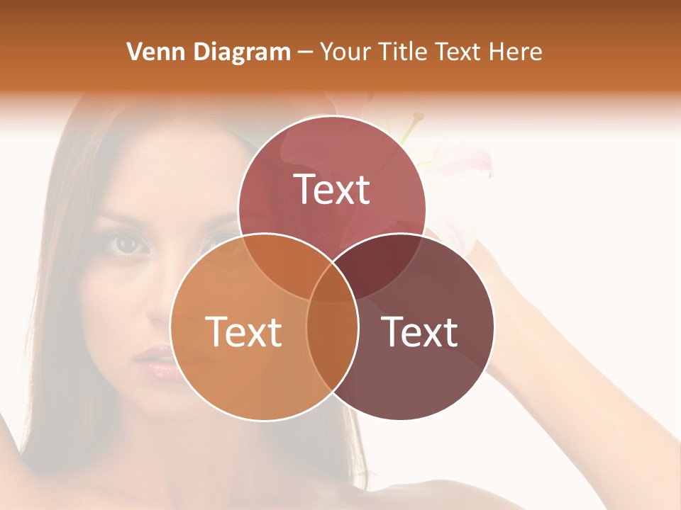 Female Relaxation Caucasian PowerPoint Template