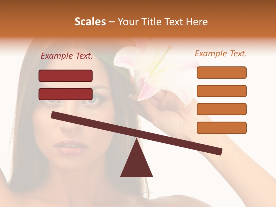 Female Relaxation Caucasian PowerPoint Template