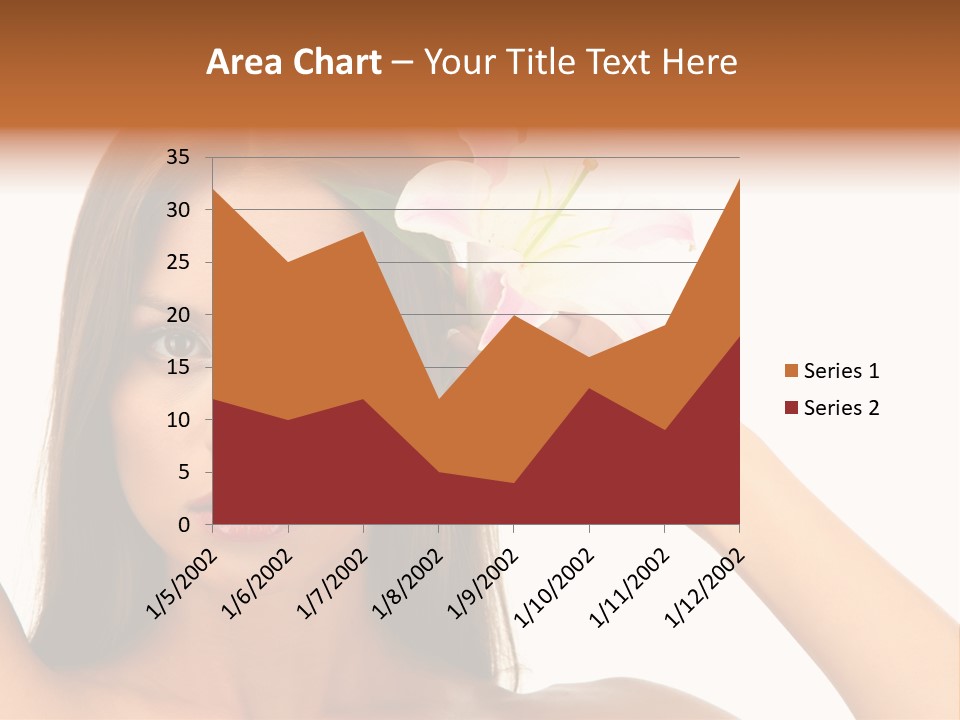Female Relaxation Caucasian PowerPoint Template