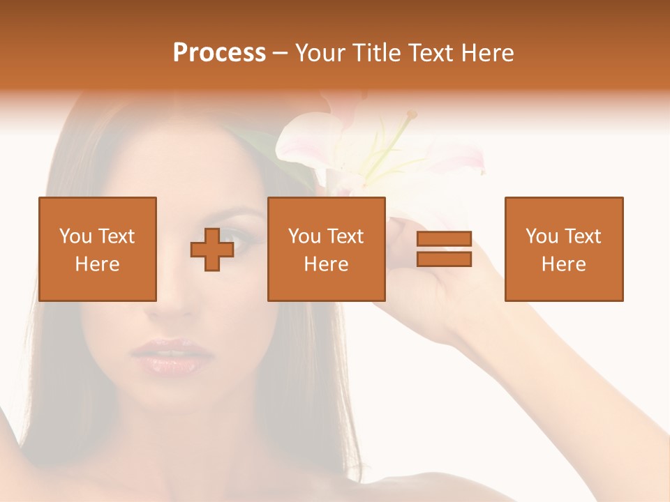 Female Relaxation Caucasian PowerPoint Template