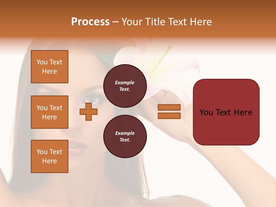 Female Relaxation Caucasian PowerPoint Template