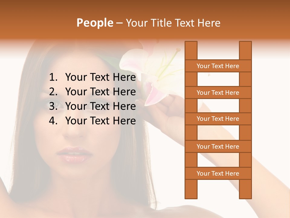 Female Relaxation Caucasian PowerPoint Template