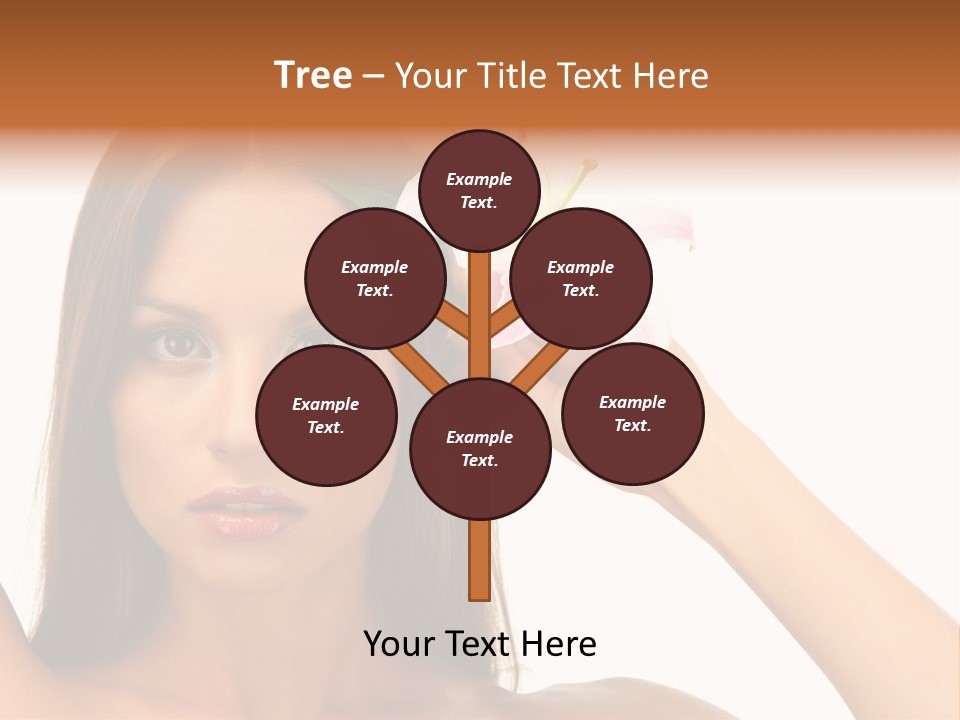 Female Relaxation Caucasian PowerPoint Template
