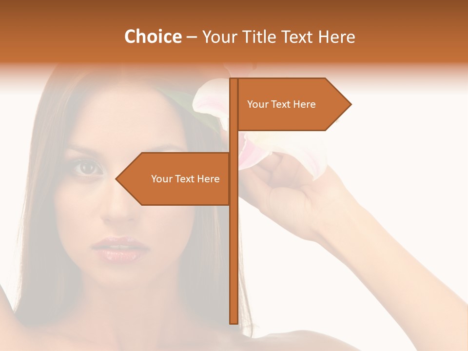 Female Relaxation Caucasian PowerPoint Template