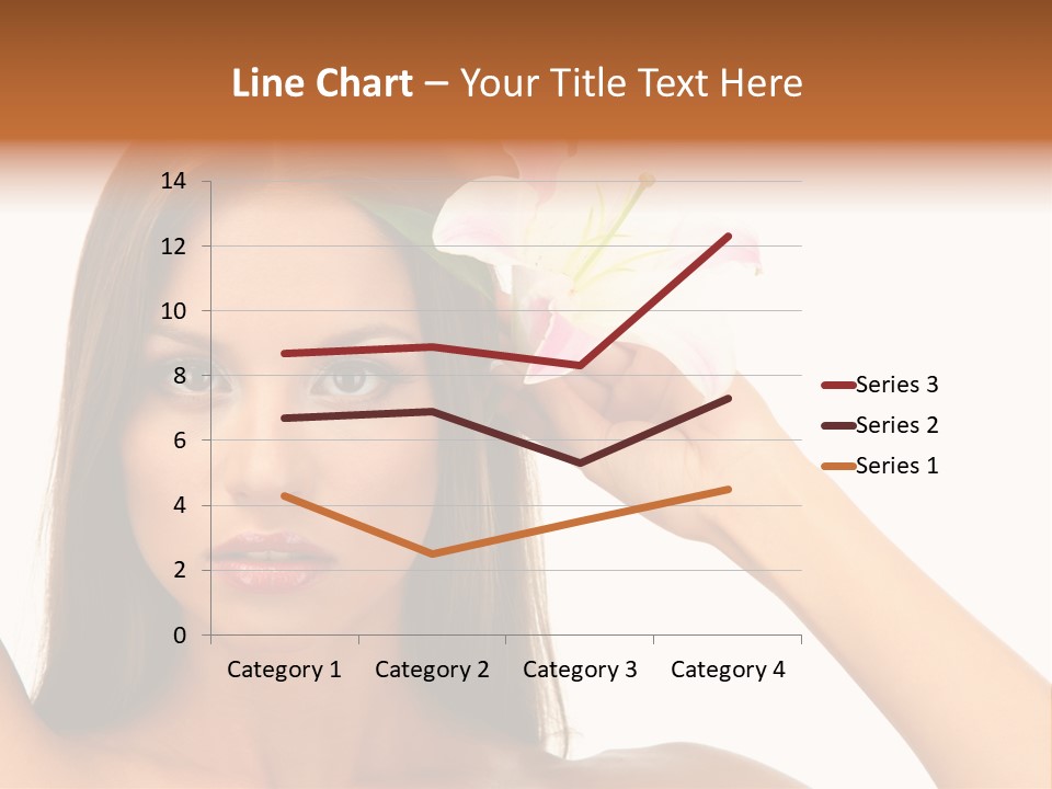 Female Relaxation Caucasian PowerPoint Template