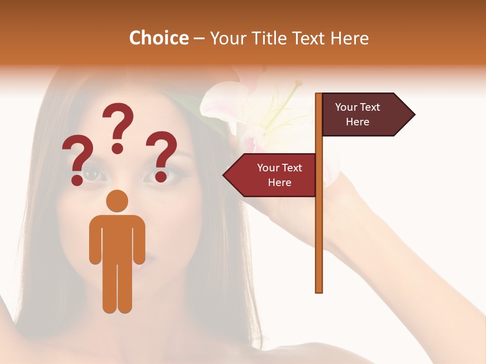 Female Relaxation Caucasian PowerPoint Template