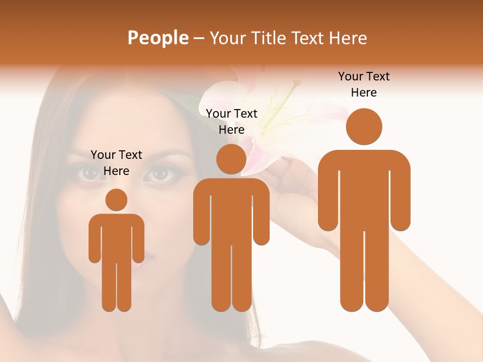 Female Relaxation Caucasian PowerPoint Template