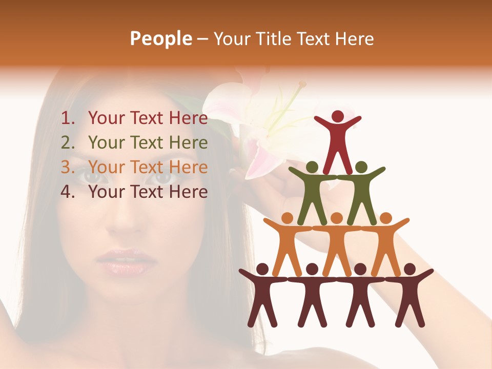 Female Relaxation Caucasian PowerPoint Template