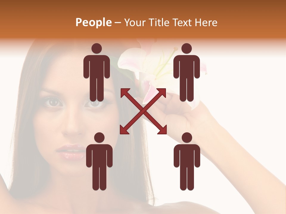 Female Relaxation Caucasian PowerPoint Template