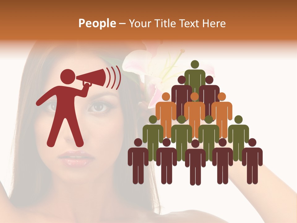 Female Relaxation Caucasian PowerPoint Template