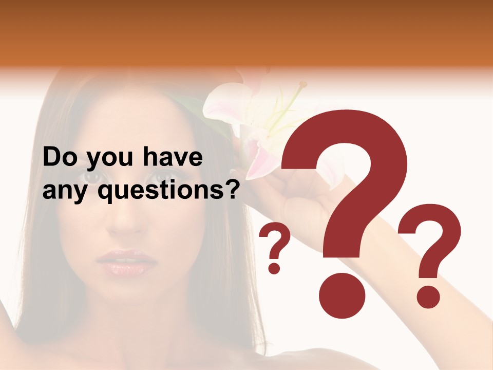 Female Relaxation Caucasian PowerPoint Template