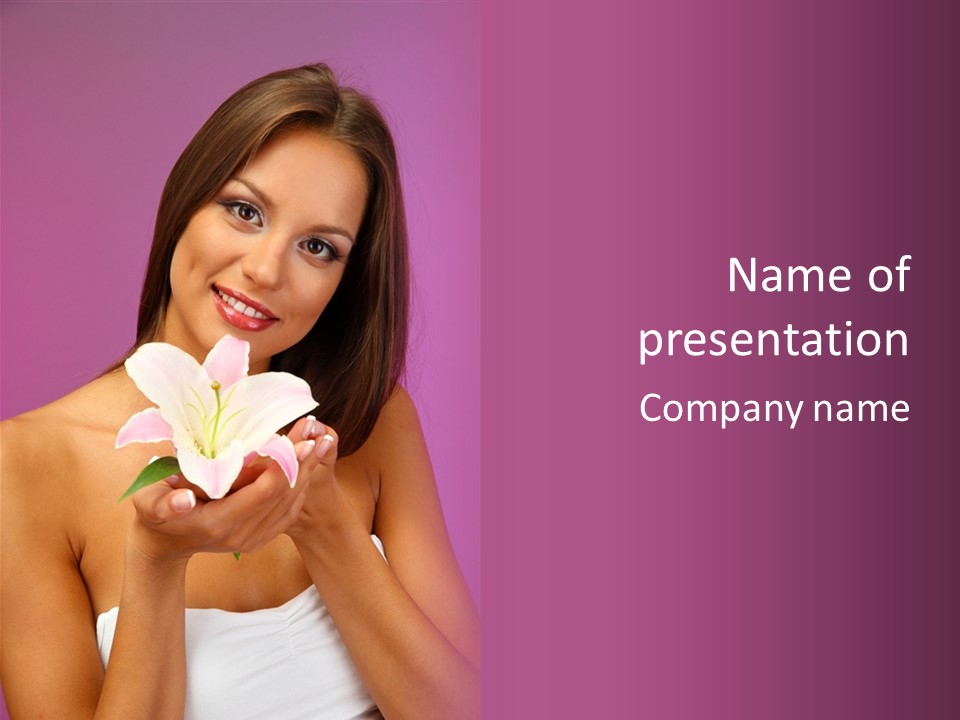 Adult Portrait Female PowerPoint Template