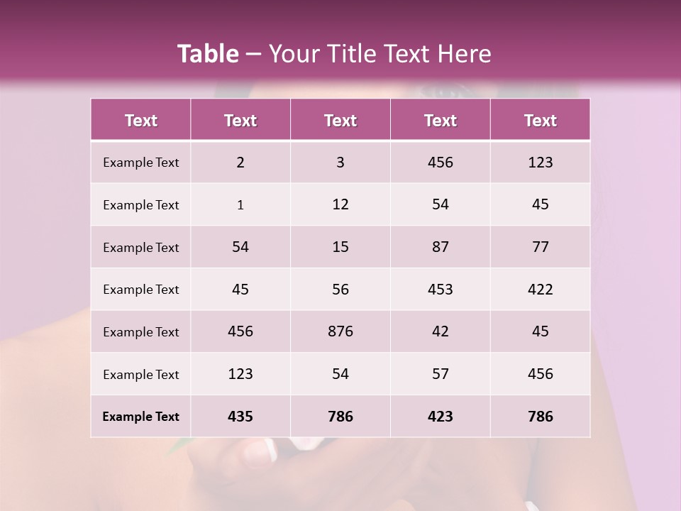 Adult Portrait Female PowerPoint Template