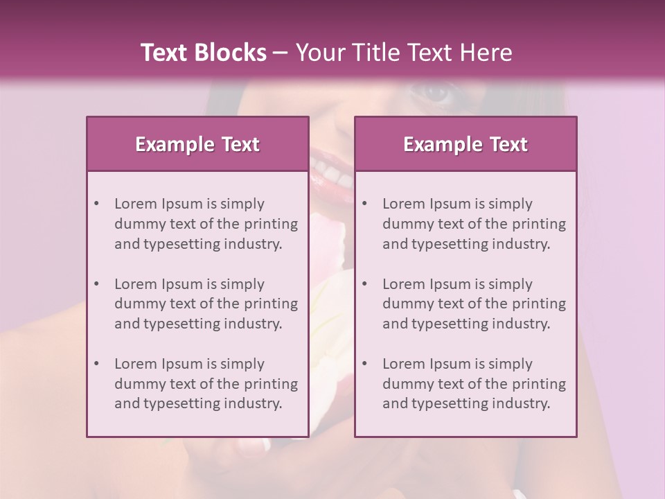 Adult Portrait Female PowerPoint Template