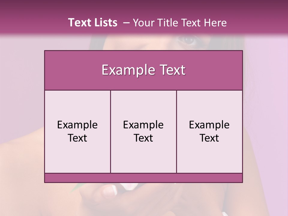 Adult Portrait Female PowerPoint Template