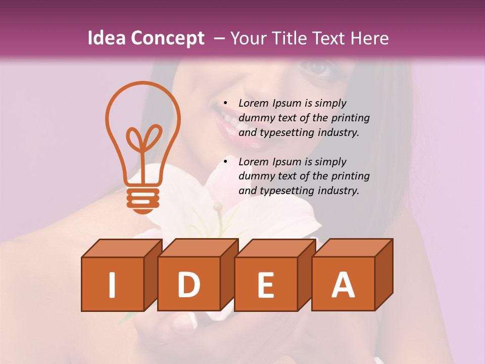 Adult Portrait Female PowerPoint Template