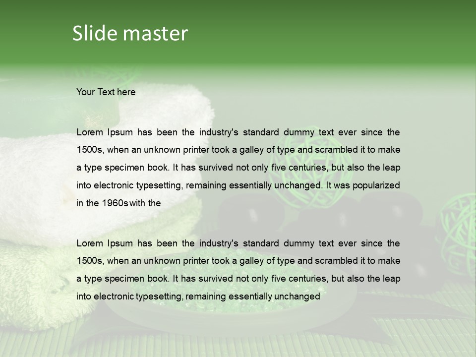 Towel Skincare Aroma PowerPoint Template