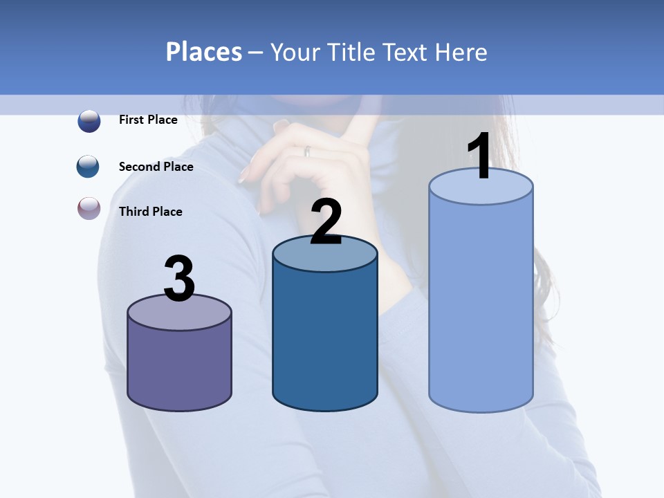 Thinking Woman Teen PowerPoint Template