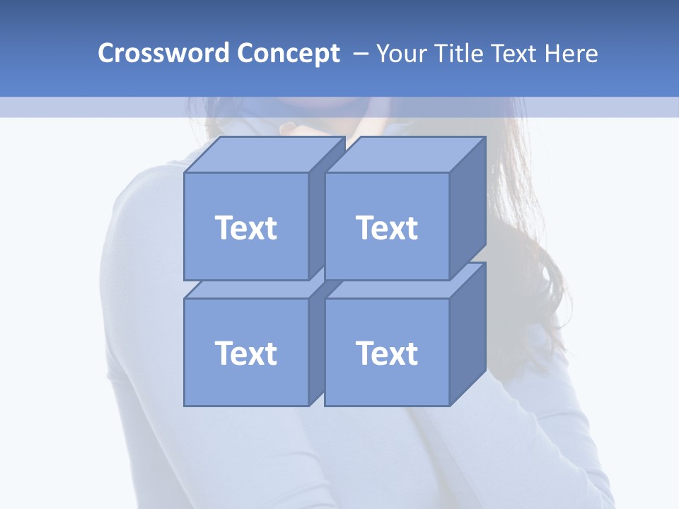 Thinking Woman Teen PowerPoint Template