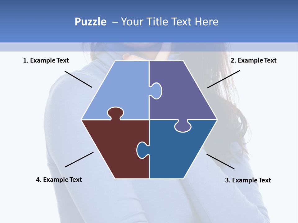 Thinking Woman Teen PowerPoint Template