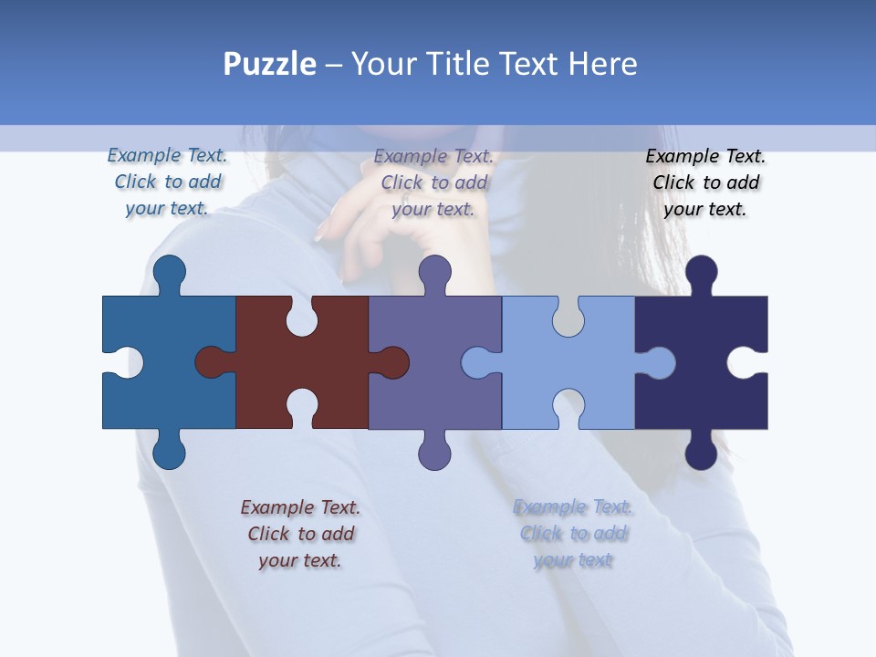 Thinking Woman Teen PowerPoint Template