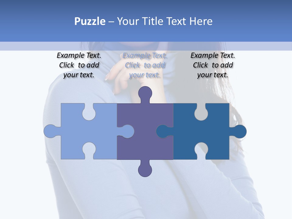 Thinking Woman Teen PowerPoint Template