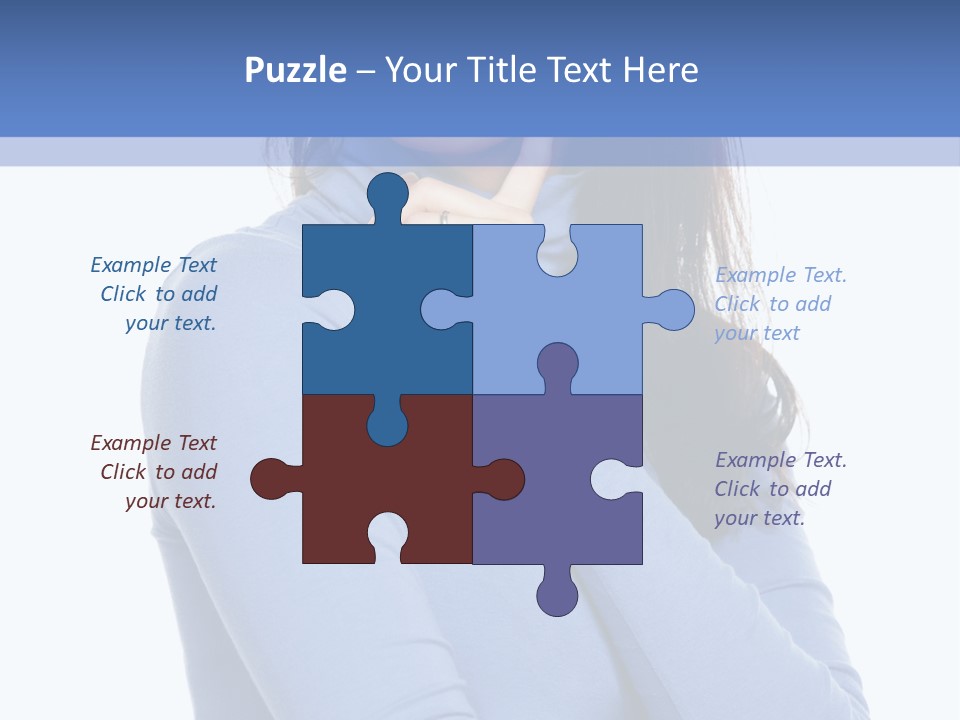 Thinking Woman Teen PowerPoint Template