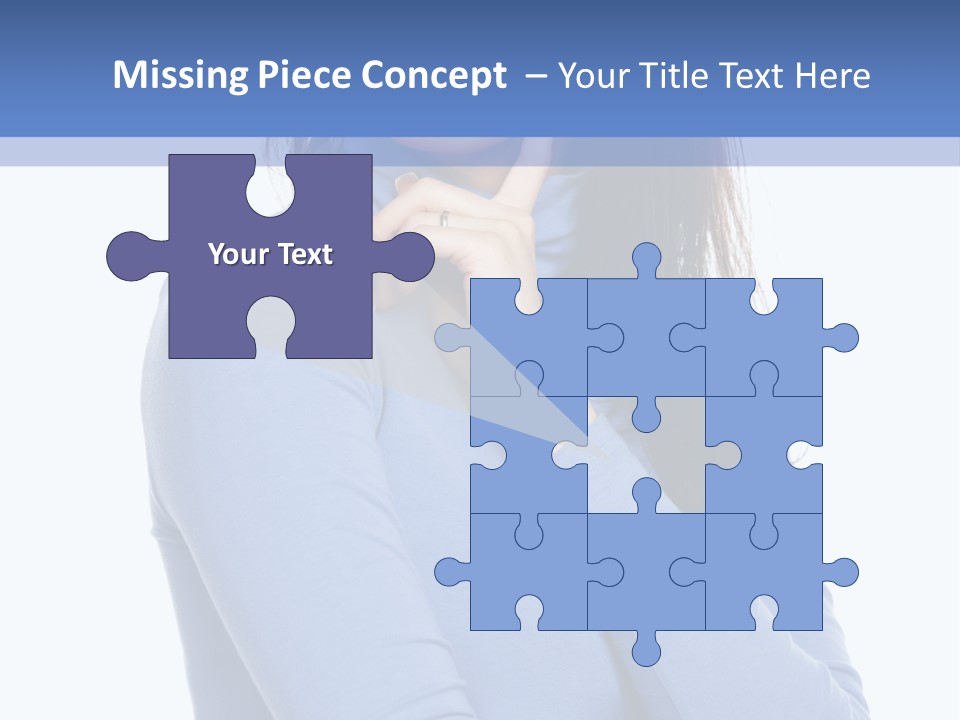 Thinking Woman Teen PowerPoint Template