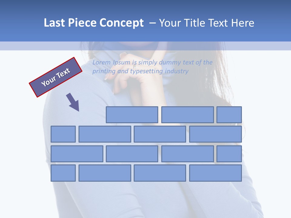 Thinking Woman Teen PowerPoint Template